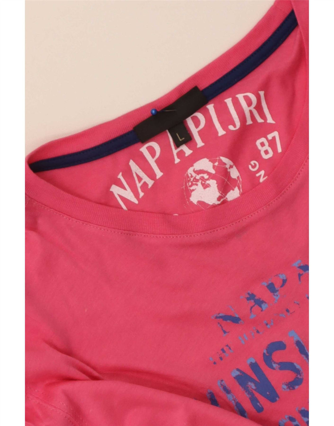 Camiseta masculina gráfica Napapijri grande rosa
