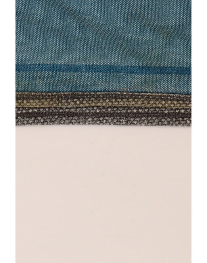 Moletom masculino Fat Face com zíper e pescoço em algodão azul médio