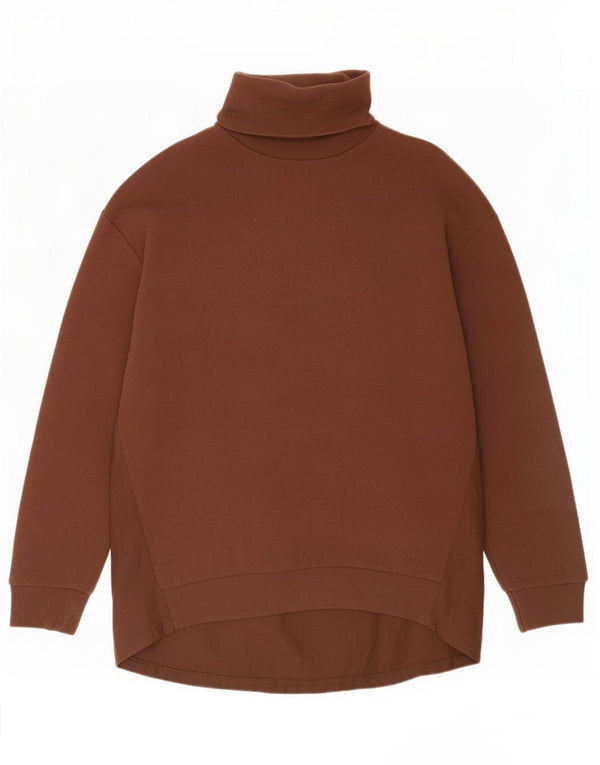 Zara moletom feminino oversized jumper UK 10 pequeno algodão marrom
