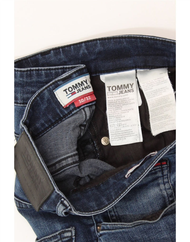 TOMMY HILFIGER Masculino Slim Jeans W30 L32 Azul Algodão