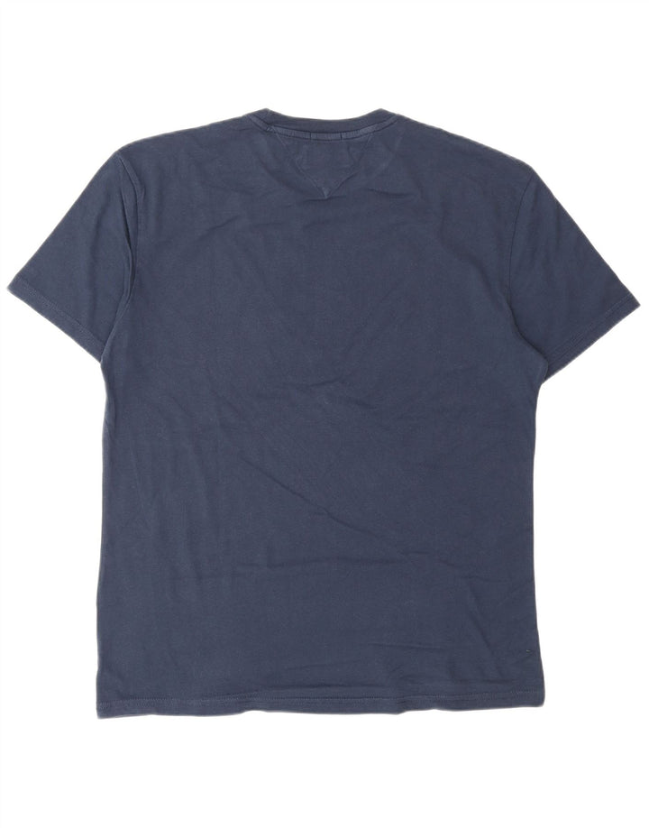 TOMMY HILFIGER Camiseta masculina regular fit gráfica top médio azul marinho