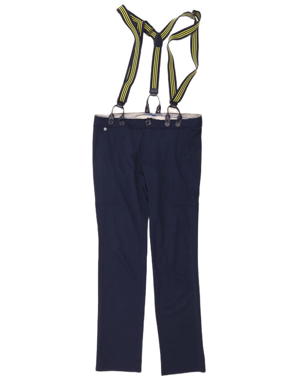 Adidas Mens Dungarees Calças W34 L32 Azul Marinho Algodão