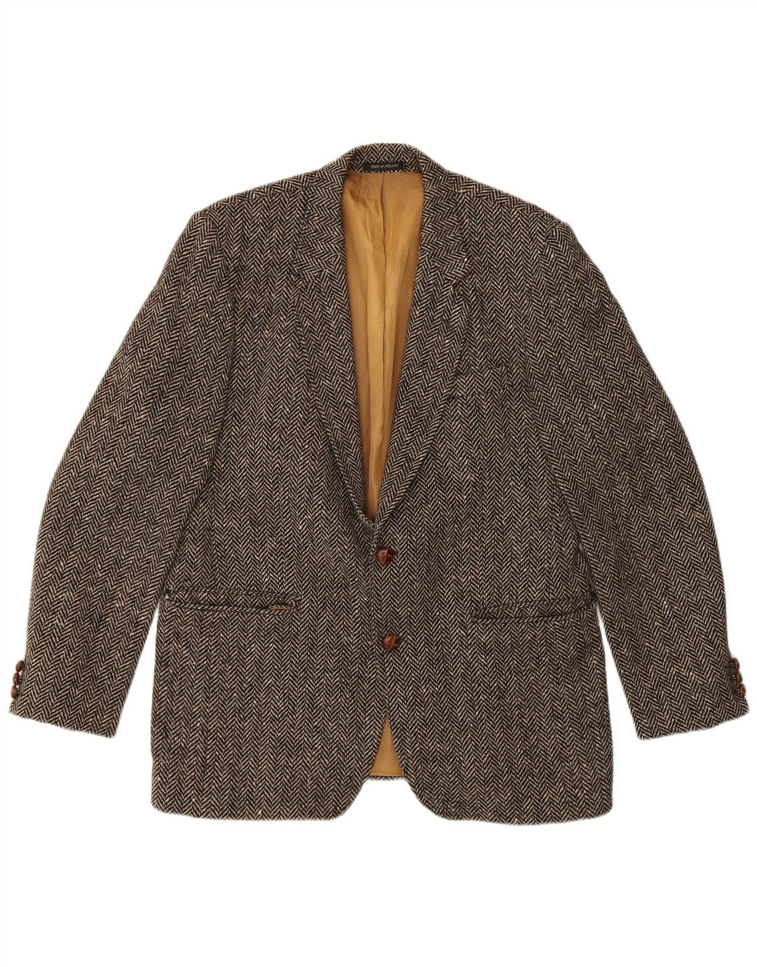 Jaqueta blazer masculina GERRARD MARLBORO Donegal Tweed Reino Unido 38 marrom médio