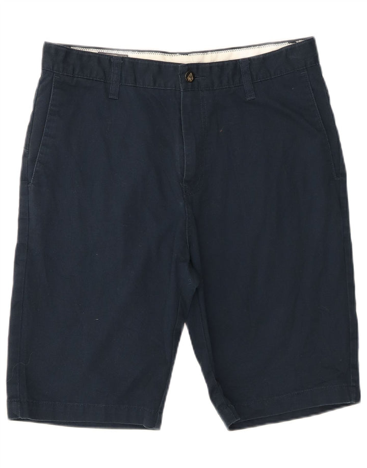 Volcom Mens Chino Shorts W32 Médio Algodão Azul Marinho