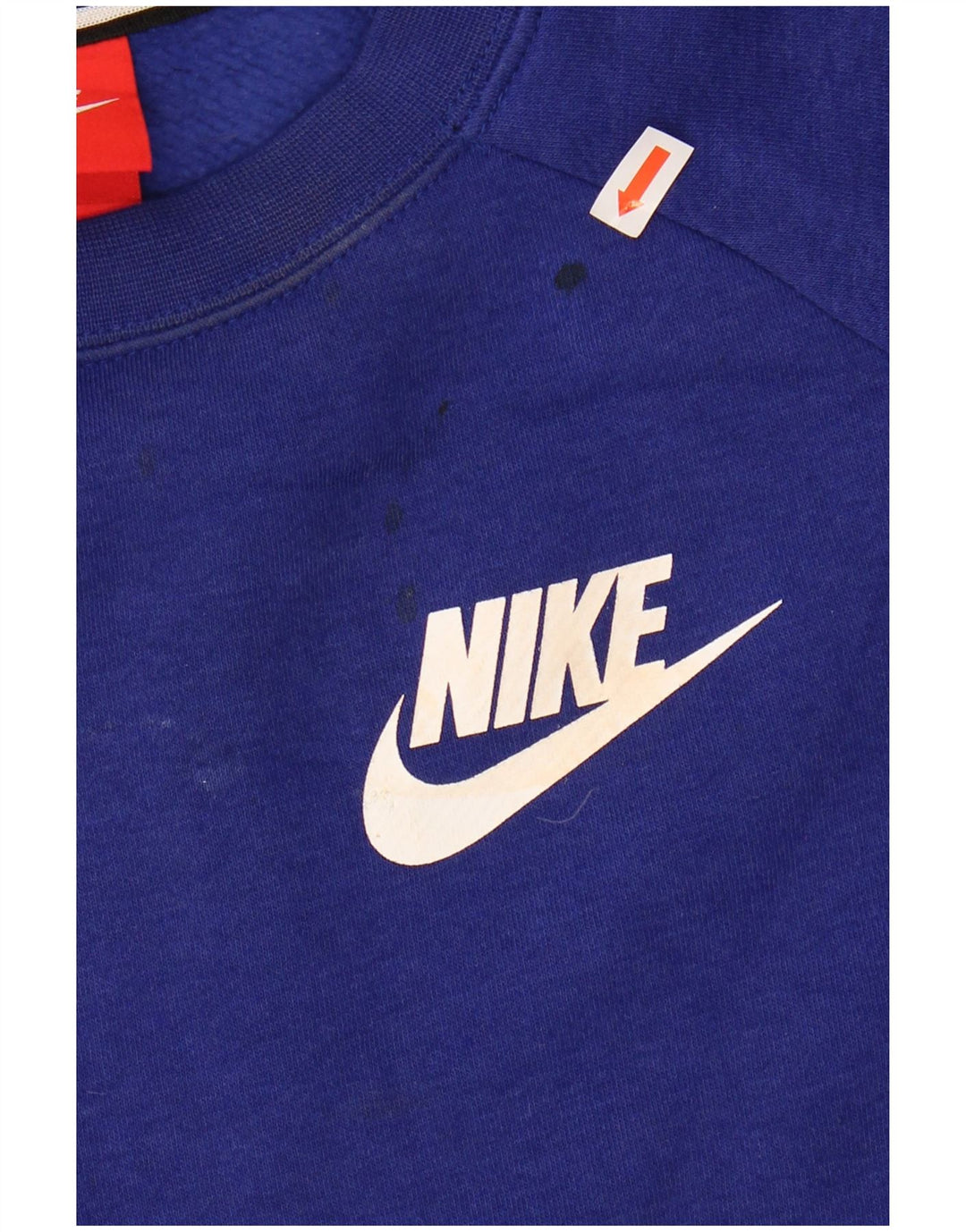 NIKE Mens Moletom Jumper Médio Azul Marinho Algodão