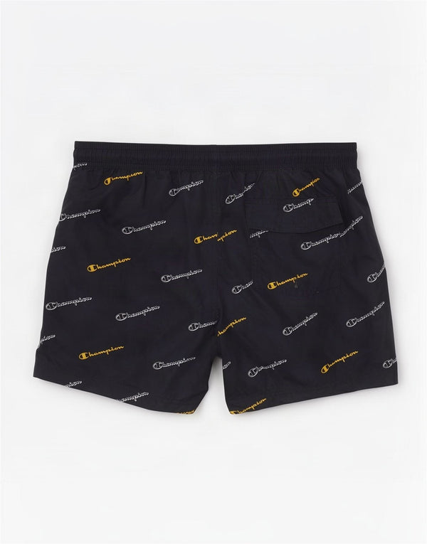 Shorts de natação masculino Champion Graphic azul marinho médio poliéster