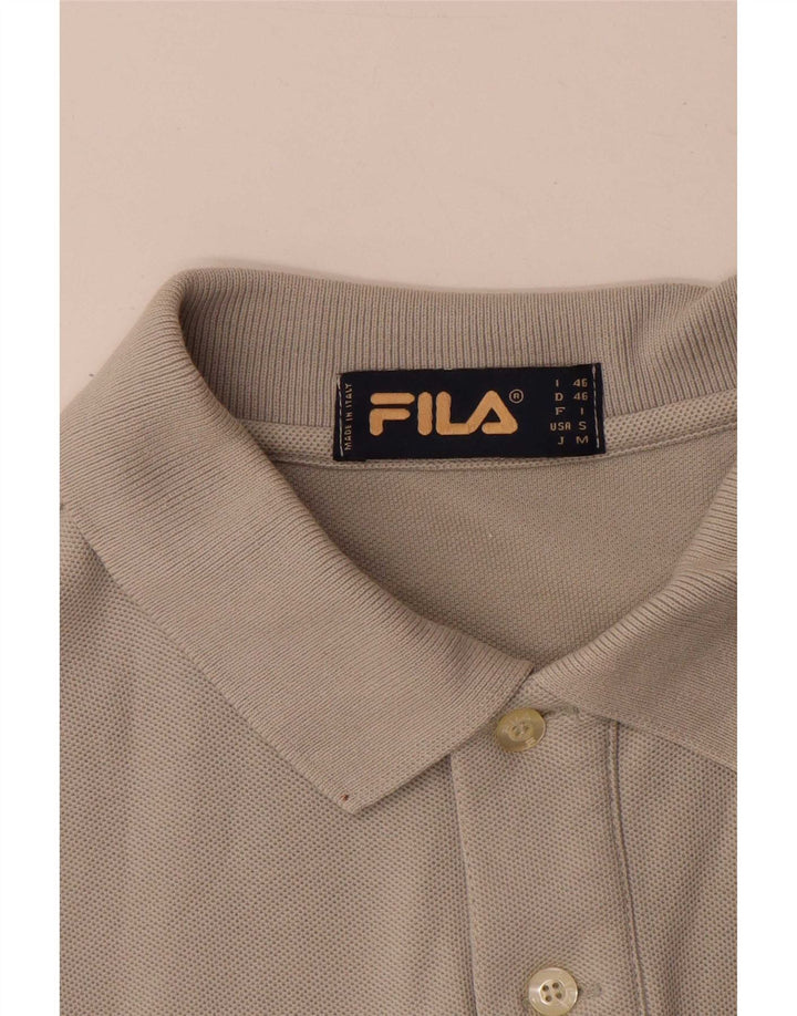 Camisa polo masculina Fila IT 46 pequena cinza