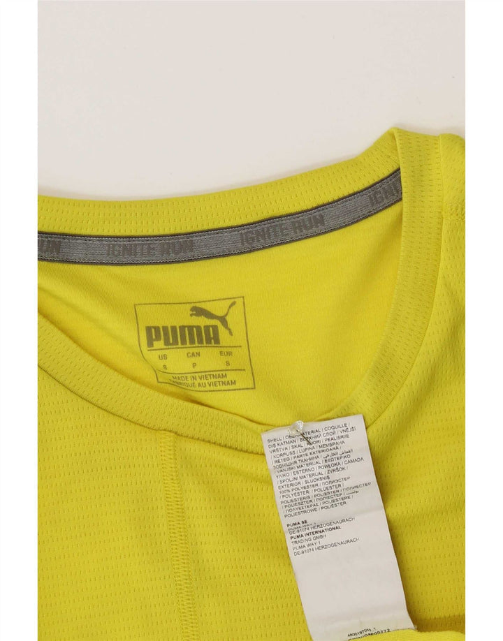 Puma Camiseta Masculina Top Pequeno Poliéster Amarelo
