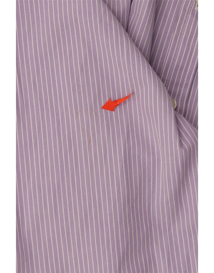 Camisa masculina Superdry extra slim fit 2XL algodão listrado roxo