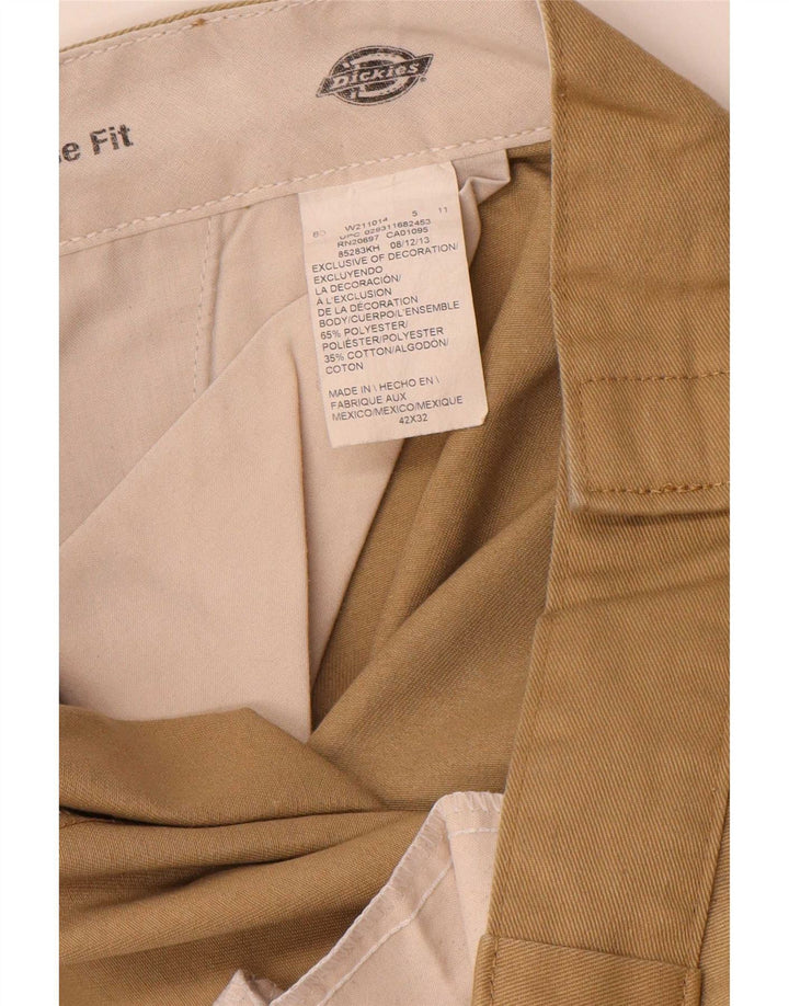 Calças cargo masculinas Dickies Loose Fit W42 L32 poliéster bege