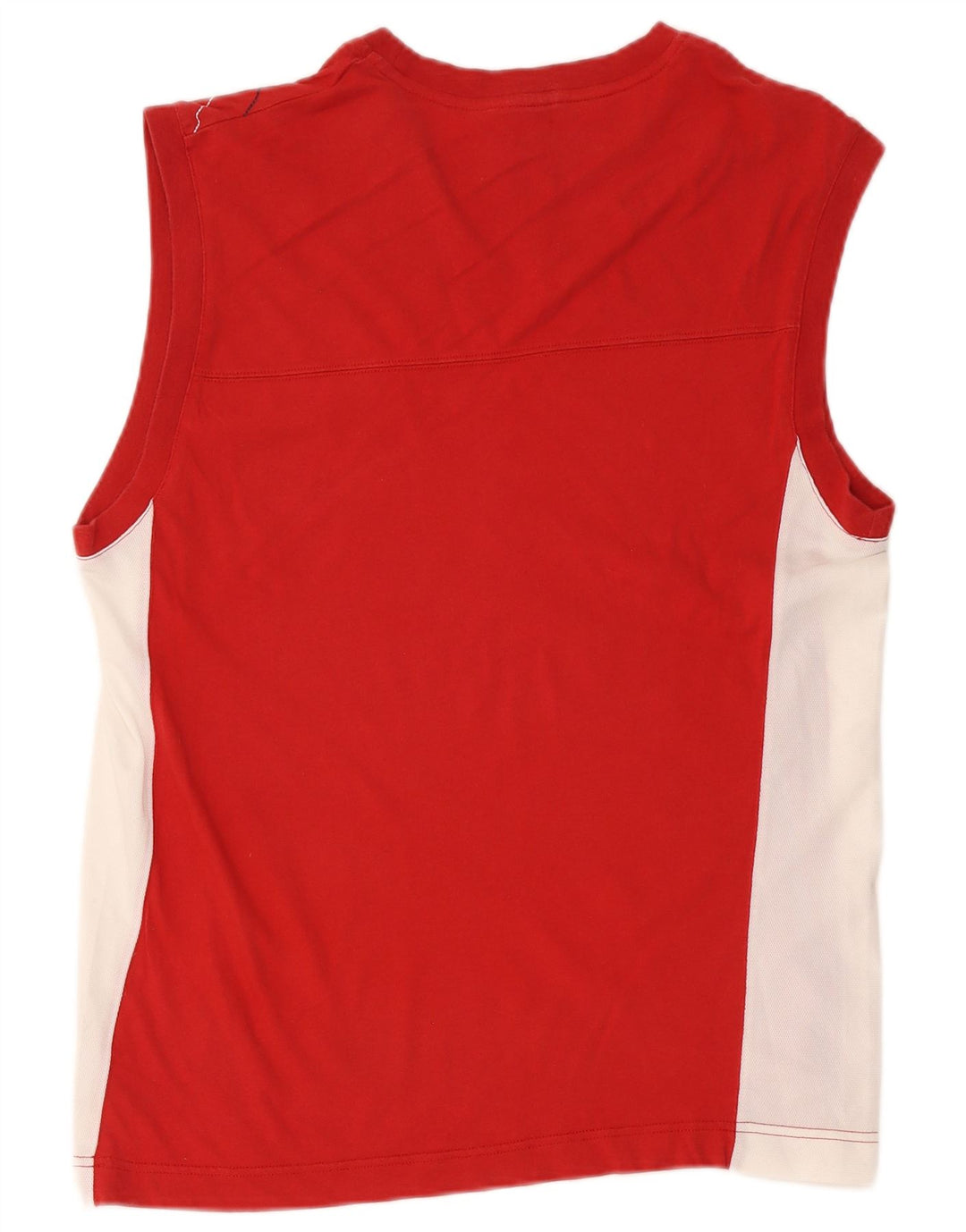Nike masculino gráfico colete top grande vermelho colorblock algodão
