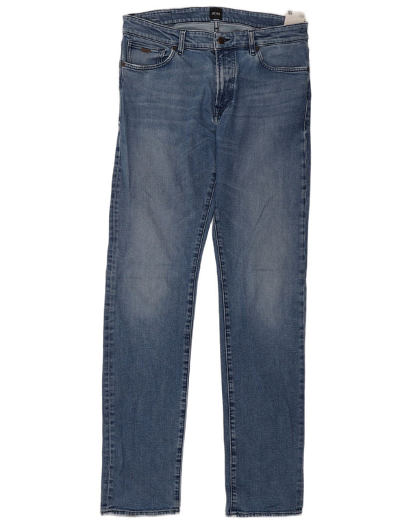 Hugo Boss Masculino Slim Jeans W34 L36 Azul Algodão