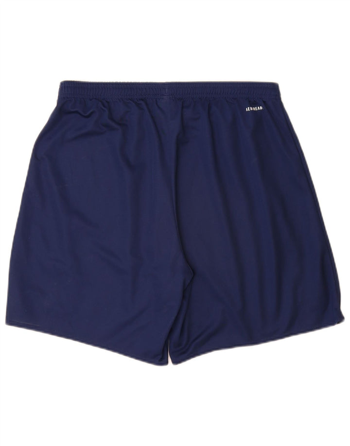 Shorts esportivos masculinos Adidas Aeroready grandes poliéster azul marinho