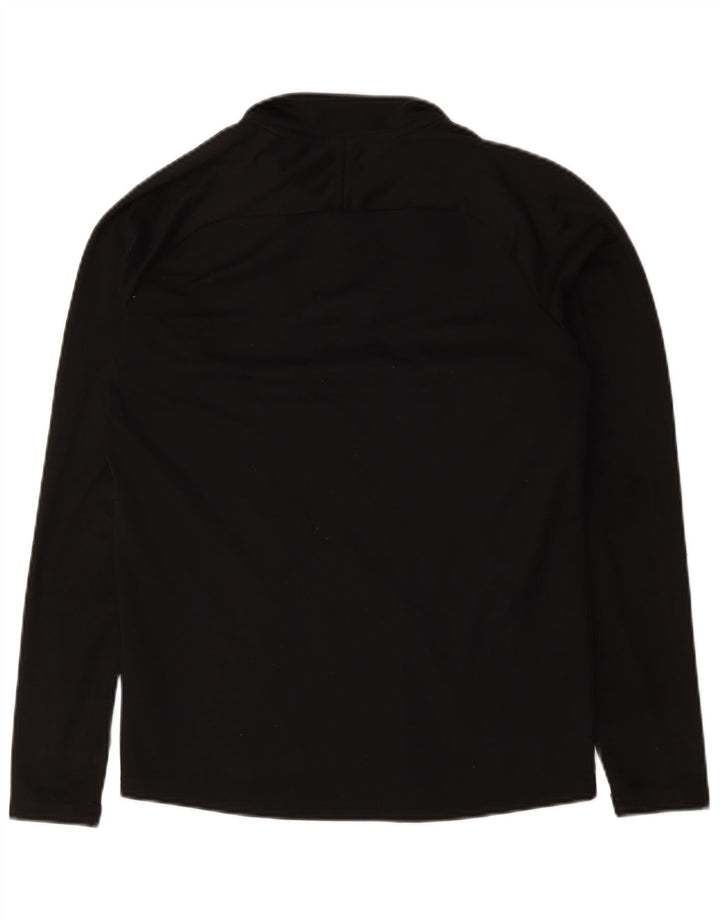 Pulôver masculino Nike Dri Fit com gola zip e top pequeno bloco colorido preto