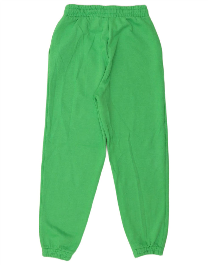 Calça de treino feminina Zara Joggers UK 10 poliéster verde pequeno