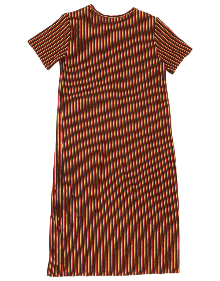 Vestido feminino Zara Shift UK 10 pequeno listrado multicolorido