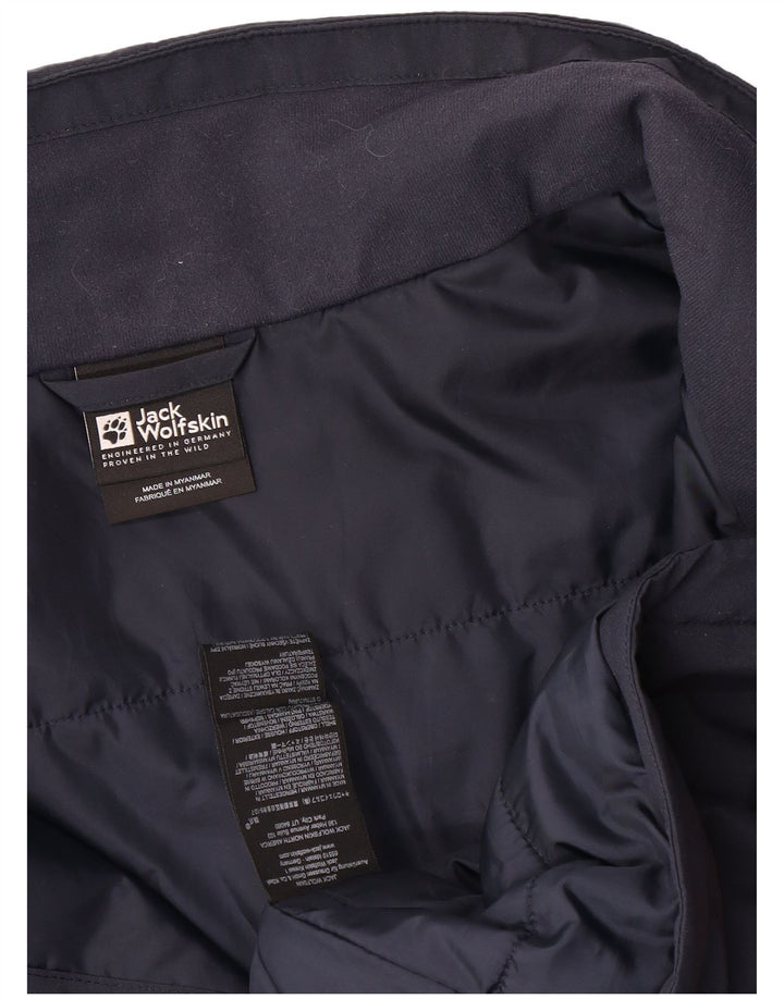 Jaqueta acolchoada masculina Jack Wolfskin Reino Unido 30 6XL poliéster azul marinho