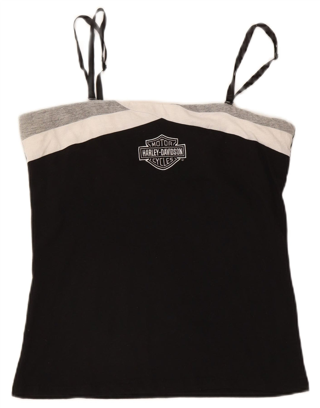 Camiseta feminina Harley Davidson com corte gráfico Reino Unido 14 grande algodão preto