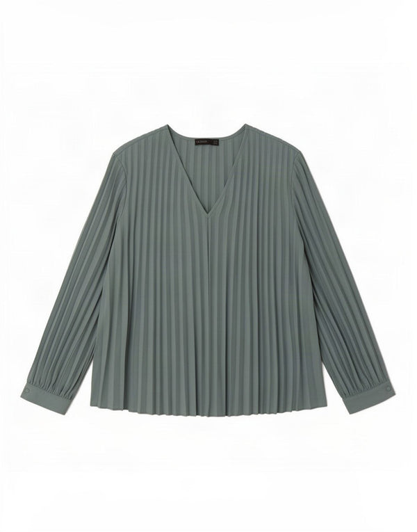 Blusa feminina de manga comprida Autograph Marks & Spencer Reino Unido 16 grande azul
