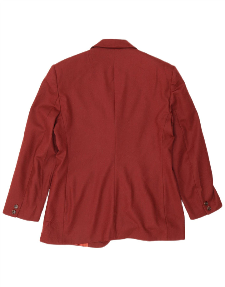 Jaqueta Blazer Feminina Benetton Crop 2 Botões IT 44 Lã Borgonha Média