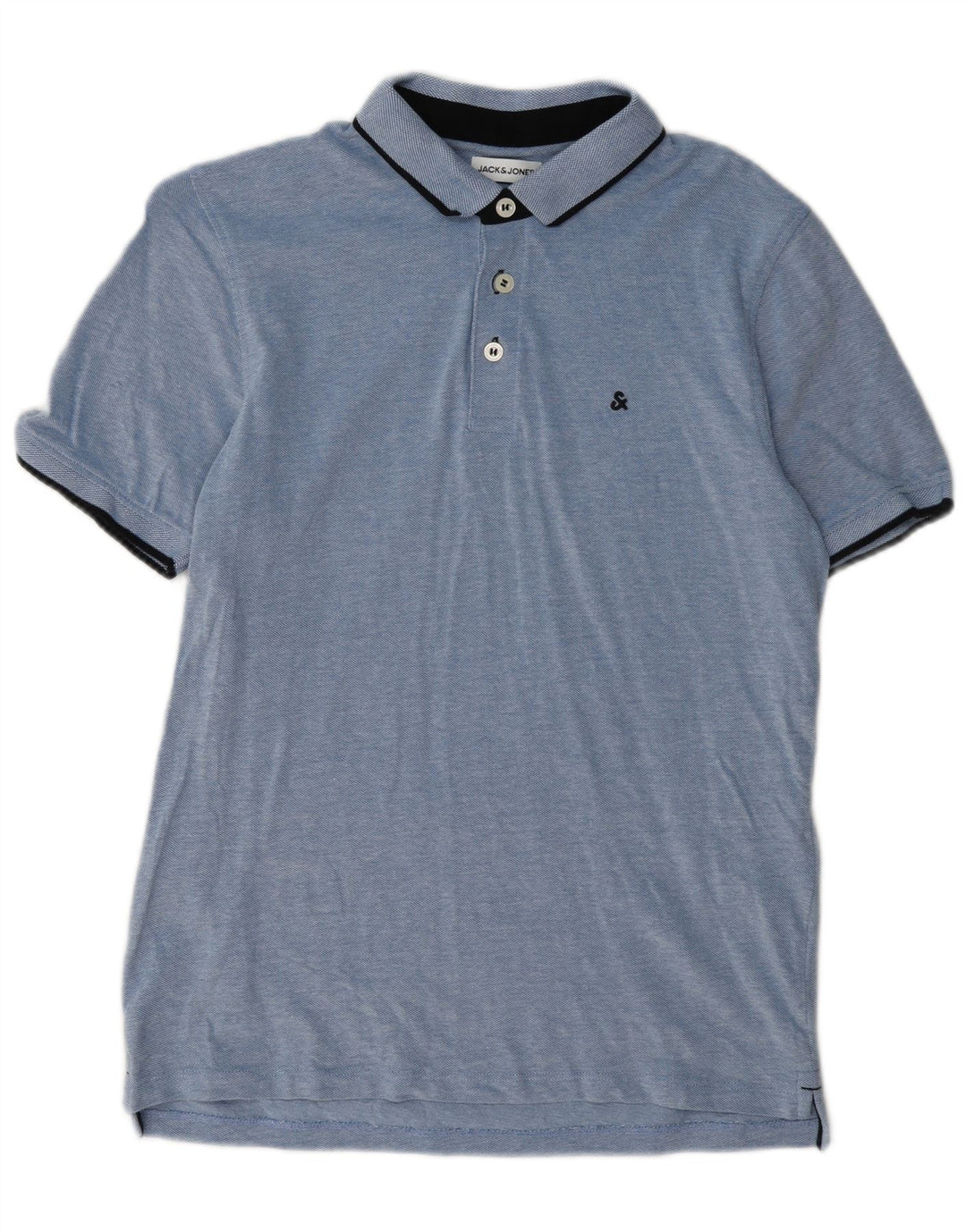 Camisa polo masculina Jack & Jones grande algodão azul