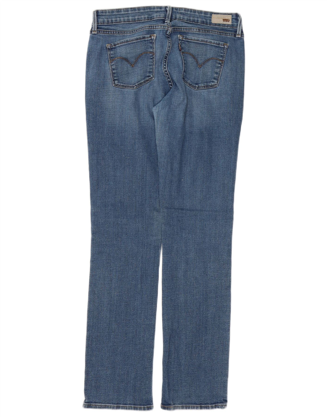 Calça jeans feminina LEVI'S Slight Curve Straight EUA 10 Grande W32 L32 Azul