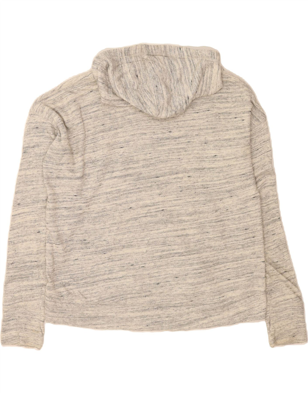 REEBOK Mens Loose Fit Hoodie Jumper Small Grey Flecked Cotton Vintage Reebok and Second-Hand Reebok from Messina Hembry 