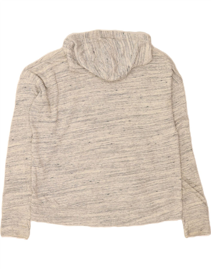 REEBOK Mens Loose Fit Hoodie Jumper Small Grey Flecked Cotton Vintage Reebok and Second-Hand Reebok from Messina Hembry 