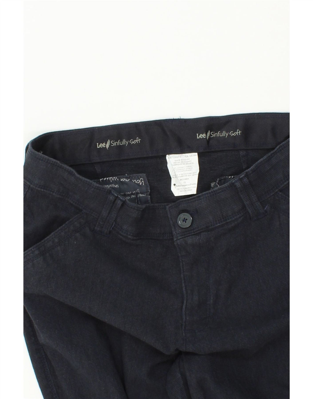 LEE Womens Straight Chino Trousers W28 L28 Navy Blue Cotton Vintage Lee and Second-Hand Lee from Messina Hembry 
