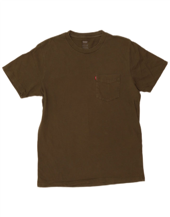 Camiseta masculina Levi's Top pequeno algodão cáqui