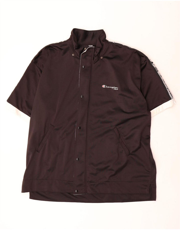 Jaqueta Champion masculina com agasalho gráfico XL preto colorblock