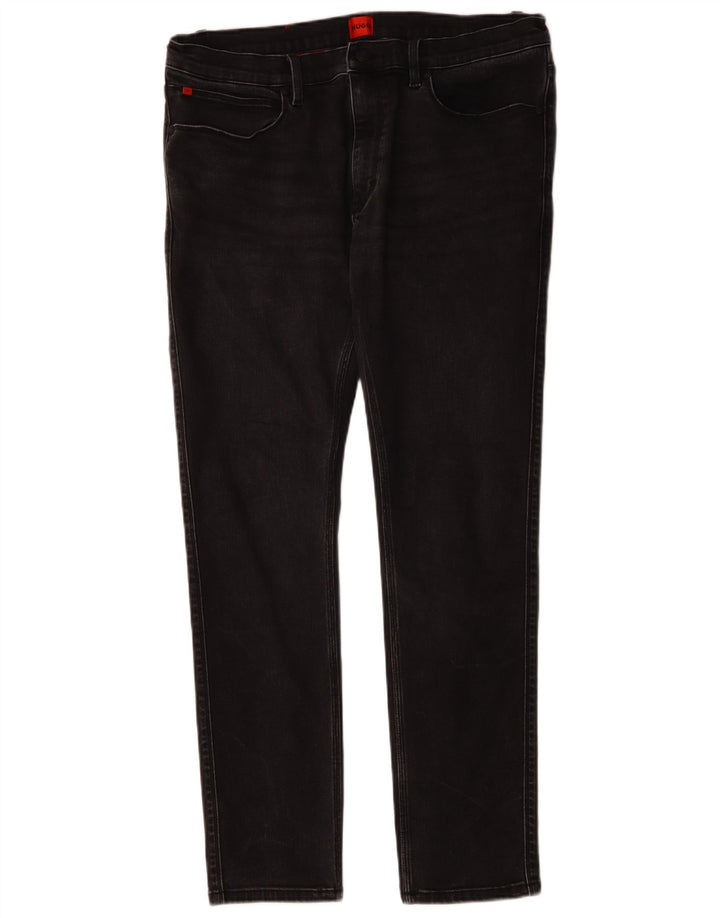 HUGO BOSS Mens Jeans Slim W34 L32 Algodão Preto