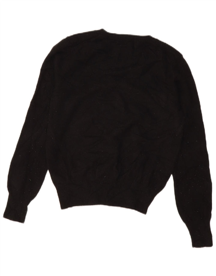 Suéter feminino Marks & Spencer Autograph com gola redonda Reino Unido 8 pequeno preto