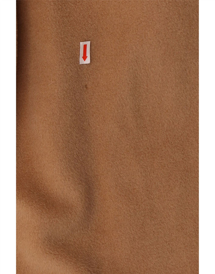 MARELLA Casaco feminino duplo breasted UK 12 médio bege lã virgem clássico