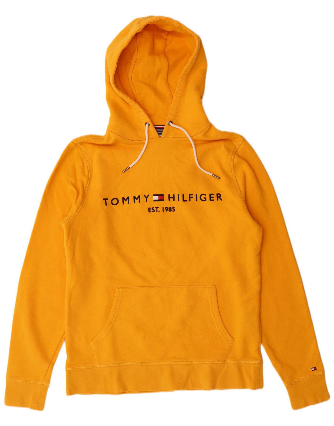 Suéter com capuz gráfico masculino TOMMY HILFIGER médio algodão amarelo