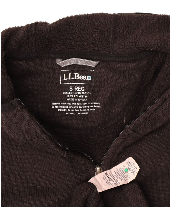 Sobretudo feminino com capuz L.L.Bean UK 10 poliéster cinza pequeno