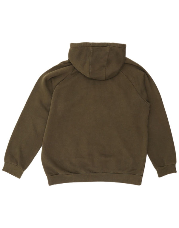 Adidas masculino gráfico moletom com capuz grande algodão cáqui