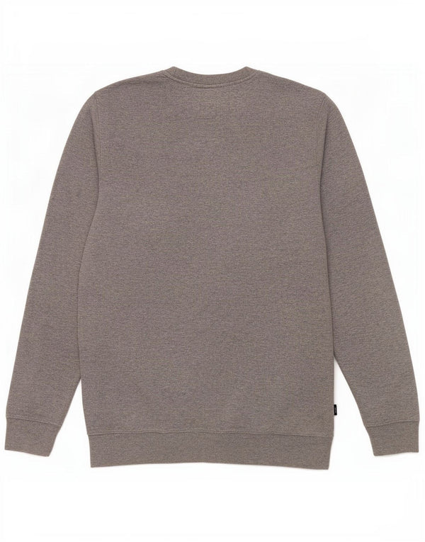 Vans Mens Graphic Moletom Jumper Pequeno Cinza Flecked Algodão