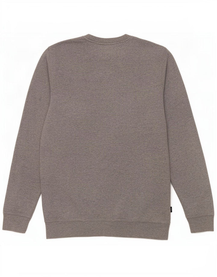 Vans Mens Graphic Moletom Jumper Pequeno Cinza Flecked Algodão