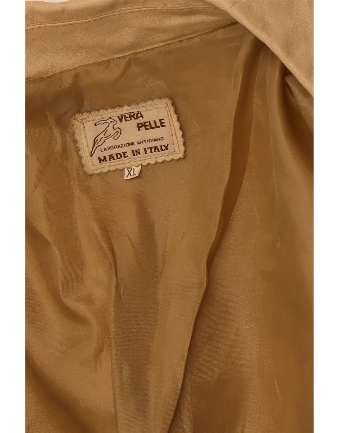 Jaqueta de couro feminina VINTAGE UK 18 XL couro bege