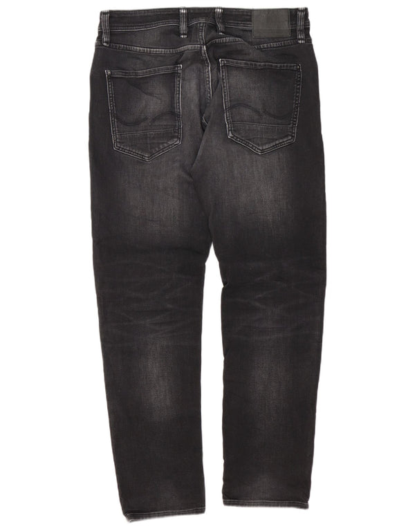 Jack & Jones Masculino Mike Straight Jeans W34 L32 Algodão Cinza