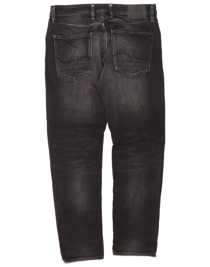 Jack & Jones Masculino Mike Straight Jeans W34 L32 Algodão Cinza