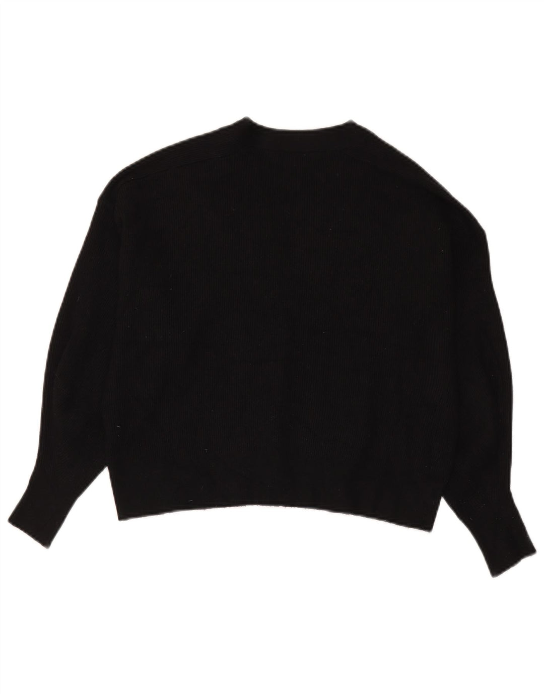 Suéter cardigã feminino Zara cropped grande Reino Unido 10 pequeno preto viscose