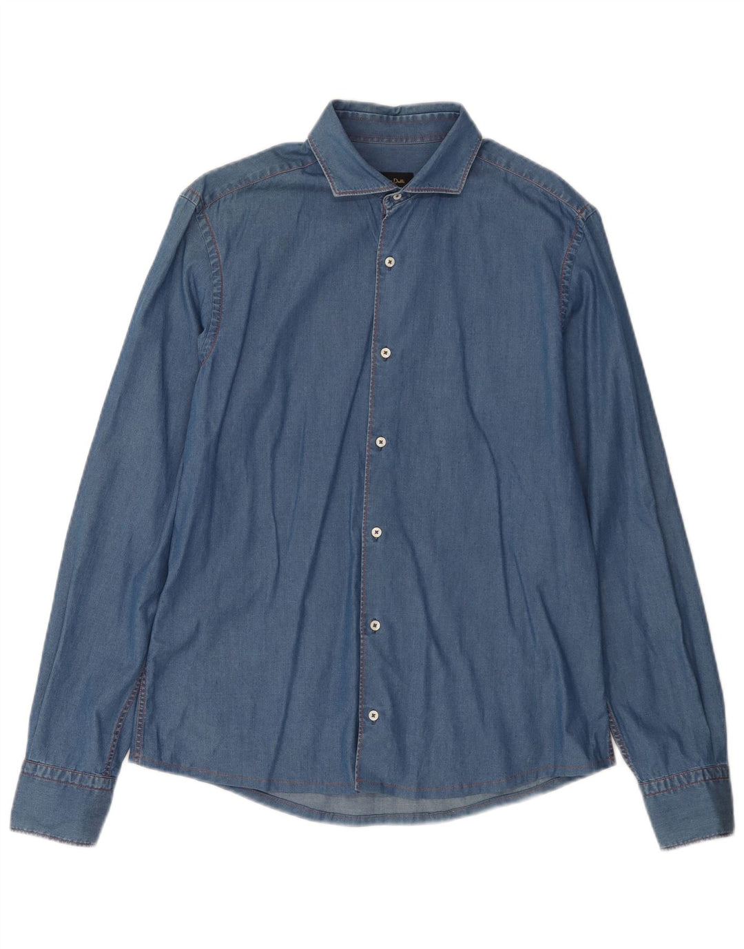 Camisa jeans masculina MASSIMO DUTTI azul médio