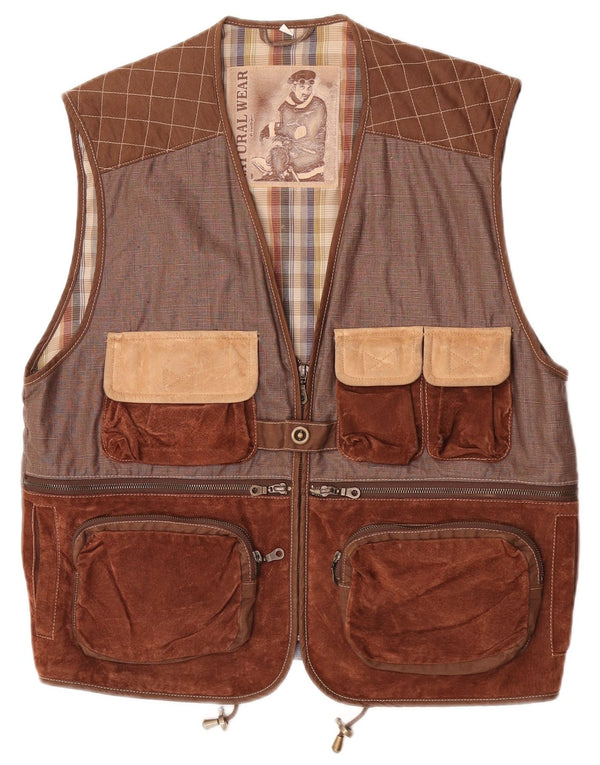 Jaqueta utilitária masculina Conbipel Natural Wear IT 48 Medium Brown Colourblock