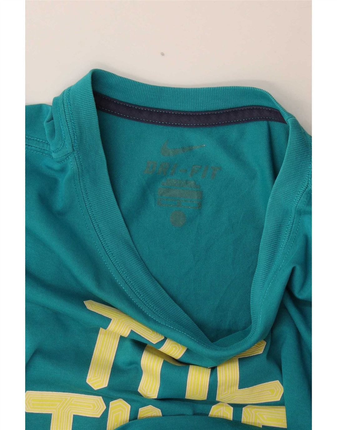 Camiseta Nike Masculina Dri Fit Graphic Top Médio Turquesa