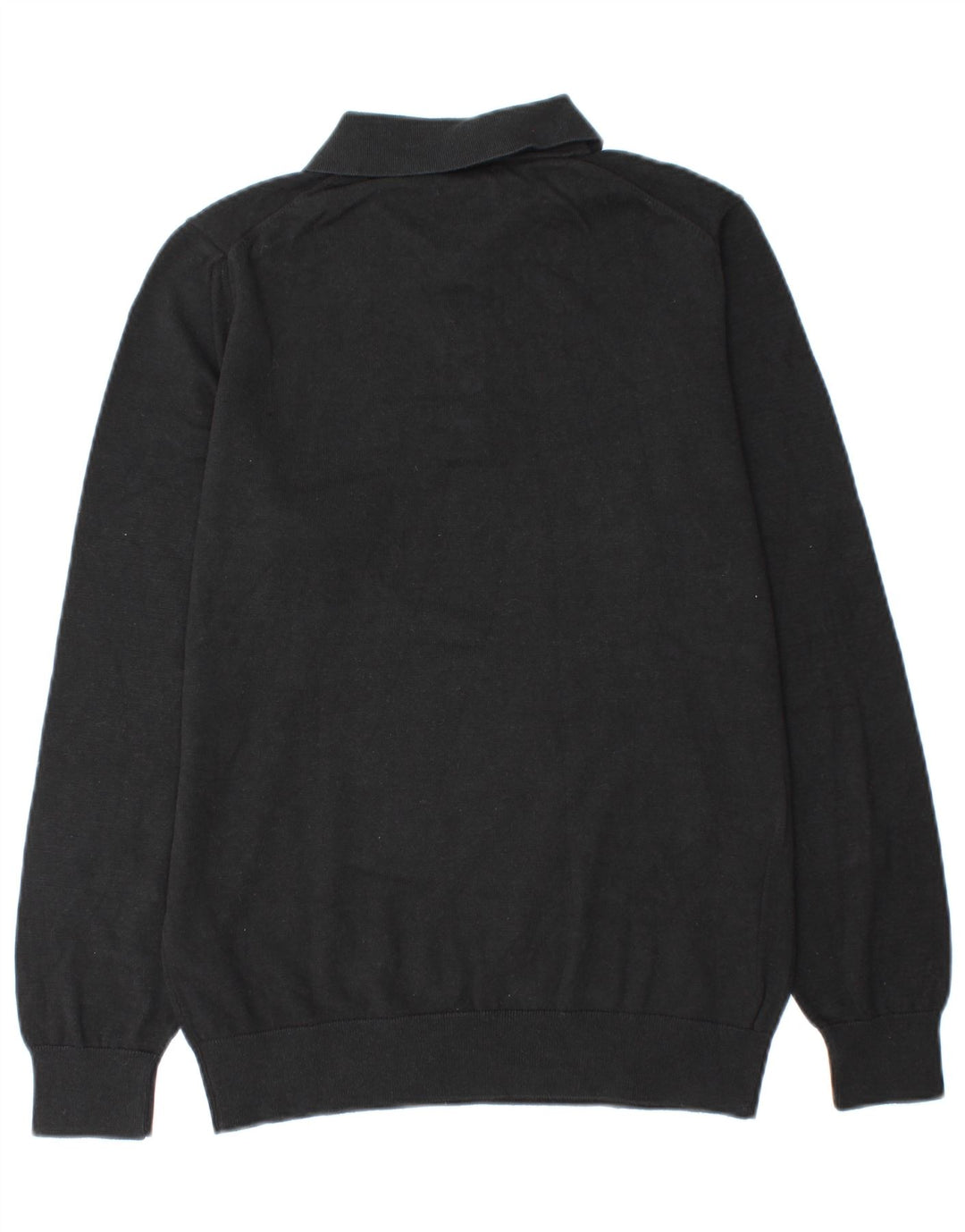 Suéter masculino Massimo Dutti com gola polo e algodão preto médio