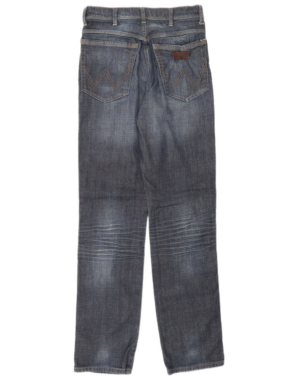 Wrangler Masculino Texas Stretch Straight Jeans W30 L34 Azul Marinho Algodão