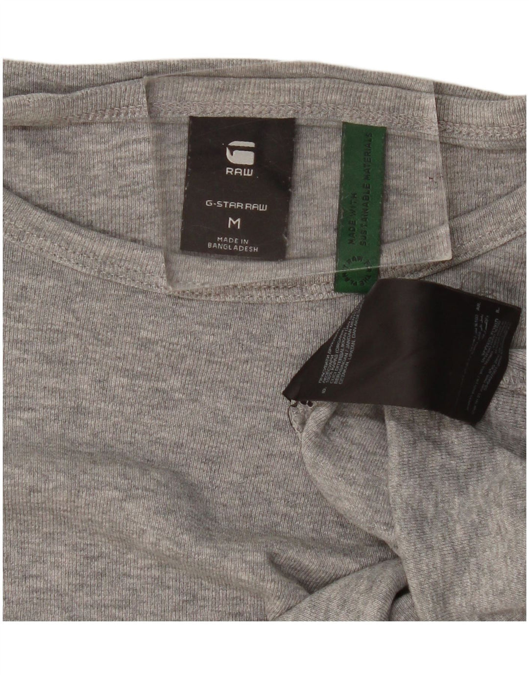 Camiseta masculina G-Star Top algodão manchado cinza médio