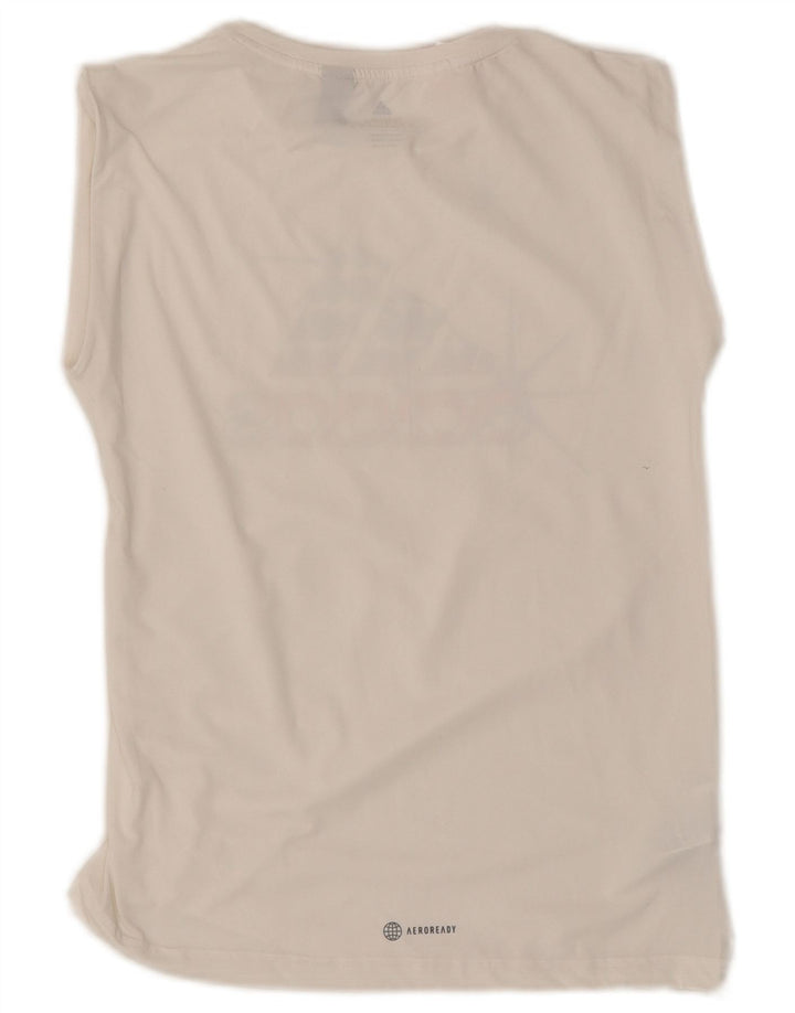 Adidas Girls Graphic Vest Top 13-14 Anos Off White Poliéster